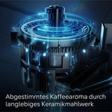 Siemens EQ700 helautomatisk espressomaskin, stor TFT-färgskärm, 36 varma och kalla drycker, kallbryggning, 2 kopparfunktion, appkontroll, automatiskt rengöringssystem, svart rostfritt stål, TQ717D03