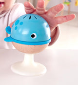 Skallerset med sugkopp Hape | Tre djur med tandringelement, sköldpadda, bläckfisk och val | Lärleksak från 0 månader Bebe Toys Naty Shop