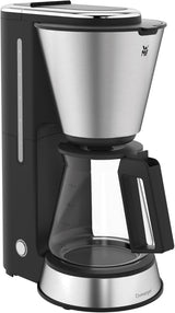 WMF Bueno espressomaskin med glaskaraff, filterkaffe, 10 koppar, på/av-knapp, anti-droppsystem, oscillerande filter, automatiskt stopp, värmeplatta, 1000W