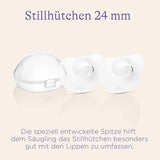 Lansinoh Stillhütchen 24 Mm (Größe 2), 2 Stück Inkl. Förvaringslåda - Angenehmes Tragegefühl - Trotz Anlegeschwierigkeiten Weiter Stillen Accessoarer Mat och Amning Bebe Naty Shop
