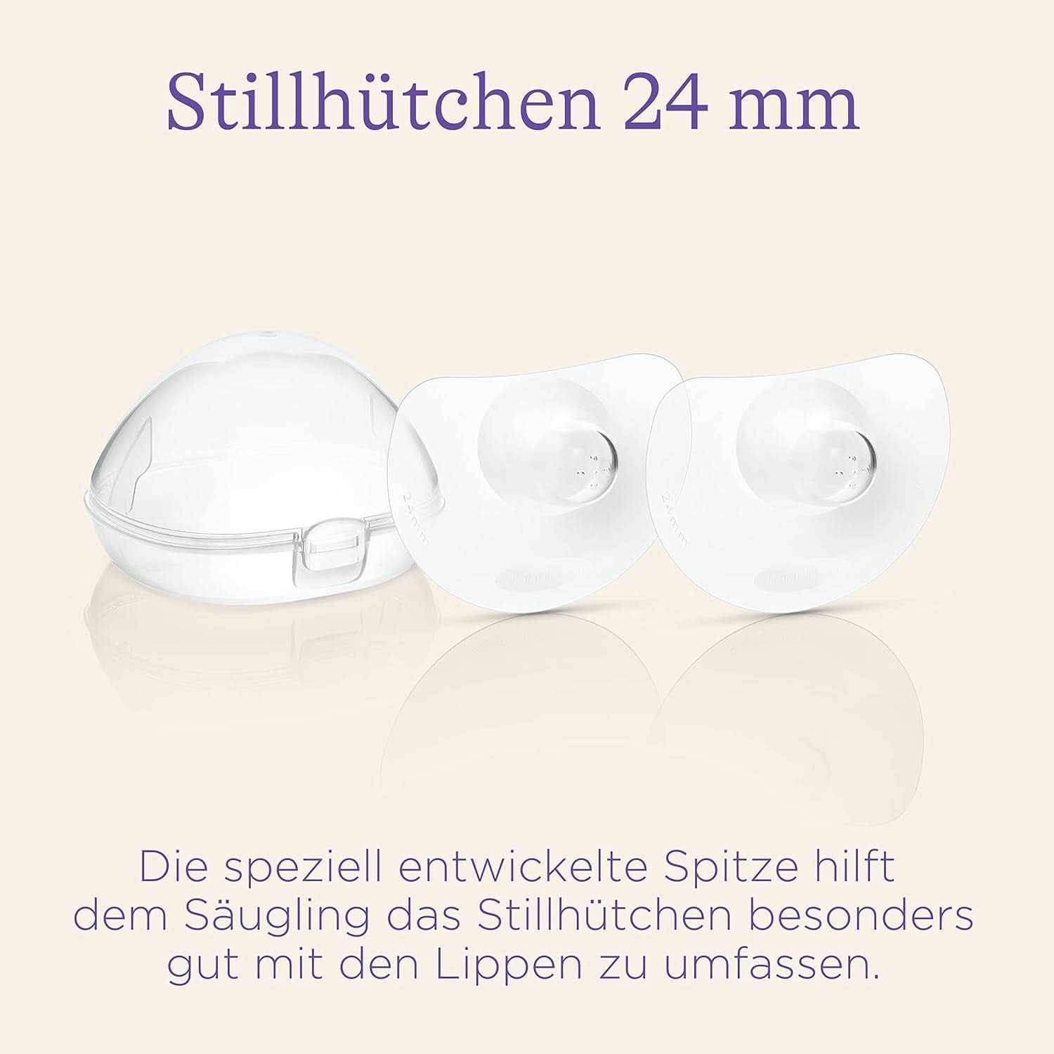 Lansinoh Stillhütchen 24 Mm (Größe 2), 2 Stück Inkl. Förvaringslåda - Angenehmes Tragegefühl - Trotz Anlegeschwierigkeiten Weiter Stillen Accessoarer Mat och Amning Bebe Naty Shop