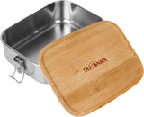 Tatonka Stainless Steel Lunch Box I Bamboo Lunch Box (800ml / 1000ml) - Brödlåda med bambulock och svänglock - okrossbar, giftfri, diskmaskinsäker, plastfri och BPA-fri Matförvaringslådor Naty Shop 1000 Ml