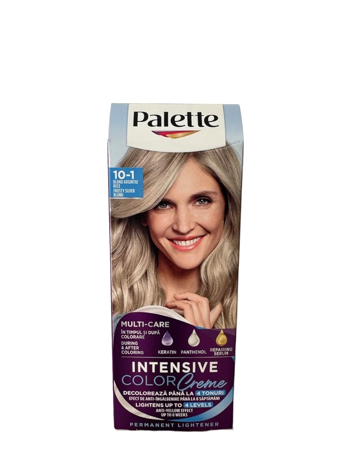 PALETT Intensiv Color Creme Hårfärgning farba do w³osów kremie C10 Frosty Silver Blond Hårfärgning Naty Shop Standardtitel