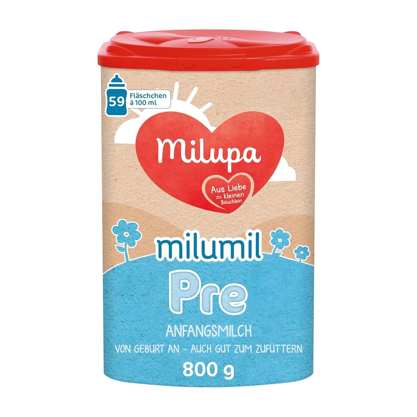 Milumil Milupa Mjölkpulver för spädbarn, den första mjölken sedan födseln, 800 g
