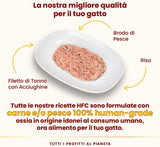 almo nature HFC Natural - Våtfoder för katter - med kyckling - Mänsklig kvalitet, Glutenfri, Monoprotein - 55g, förpackning om 6
