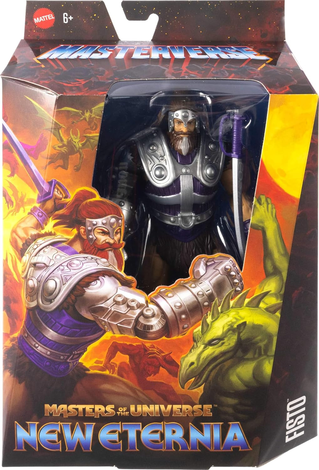Universums mästare Masterverse Action Figur Ca. 18 Cm, New Eternia Fisto, MOTU Toy Hero With Iron Fist, 30 Movement Points, JBP76, [Multicolor] Actionfigurer Naty Shop