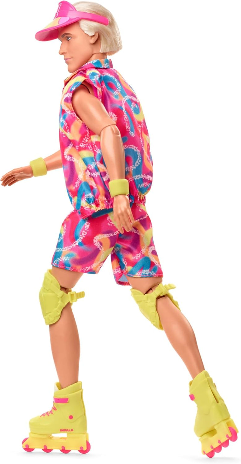 Movie Collectible Barbie Ken Doll med retrostil skridskokläder och inlines, JBJ51, [Multicolor]