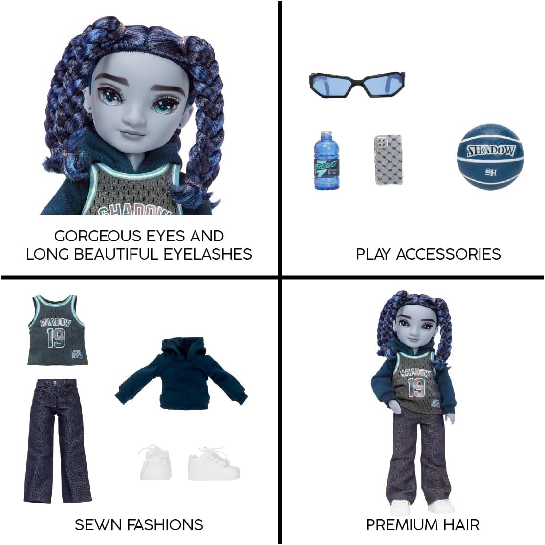 Rainbow High Shadow High Series 3 - Oliver Ocean - Blaue Modepuppe - Junge - Modisches outfit och mehr as 10 Bunte Spielaccessoires - Ideal für Kinder von 4-12 Jahren und Sammler