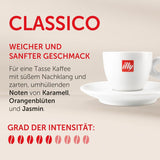 illy, kompatibel aluminium-kaffeekapseln CLASSICO, 100 % Arabica med toner av apelsinblommor och jasmin, söt smak och söt eftersmak, 10 förpackningar med 10 kapslar (100 totalt)