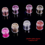 HOWAF 12 lådor Nail Glitter Ansikte Kroppsborste Glitter Smink Nagel Glitter Ögon Läpp Hår Kroppsdekoration Halloween Julfestival Maskerad Smink Tillbehör