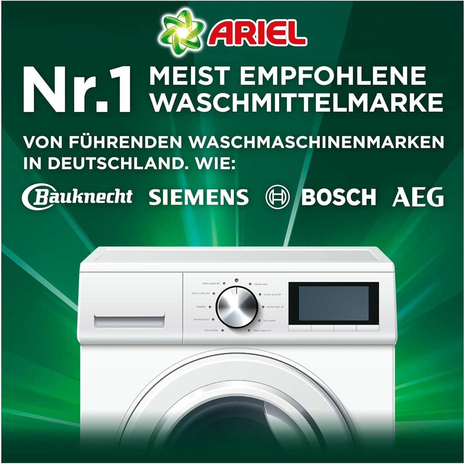 Tvättmedel Ariel PODS Allt-i-1, 76 tvättar, färgtvättmedel, ljus rengöring Tvättmedel Rufe Naty Shop