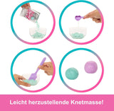 Barbie-festdocka oförpackad och tillbehör Födelsedagshusdjursserie 10 stjärnset för överraskningsfest inklusive färgskiftande effekt & tårtdekorationer JFG72