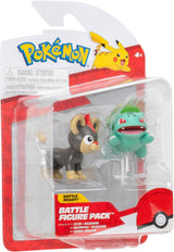Pokémon PKW3583 - Battle Figure Pack - Leufeo & Bisasam, Officiella detaljerade figurer, 5 cm vardera Actionfigurer Naty Shop