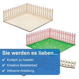 Baker Ross FN256 Mini Wooden Garden Dollhouse - 1 Pack Kids Dollhouse Kit Craft Kit