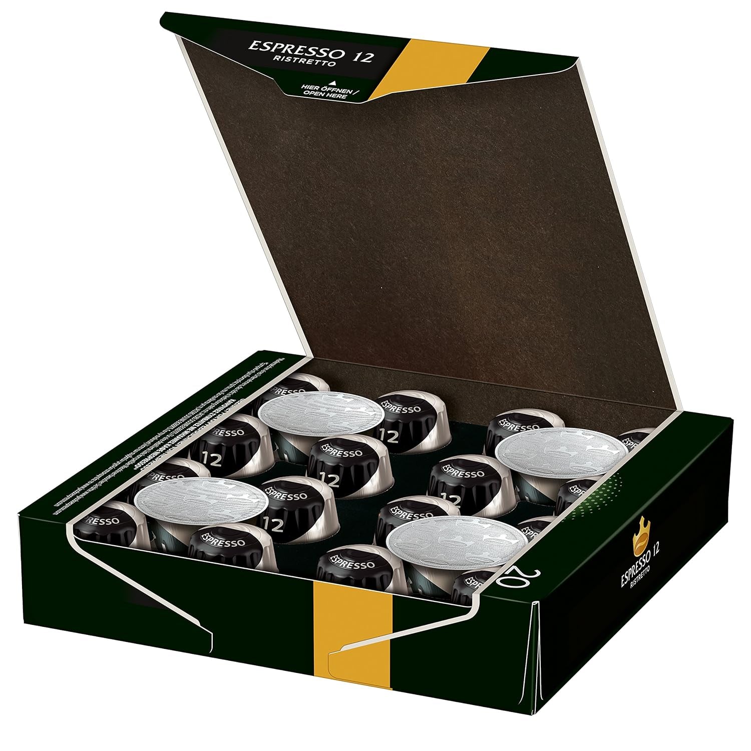 Kaffeekapseln Espresso Ristretto, Intensität 12 av 12, 10 x 20 Getränke & Kaffeekapseln Espresso Intenso, Intensität 10 av 12, 200 Nespresso®* kompatibel Kapseln, 10 x 20 Getränke
