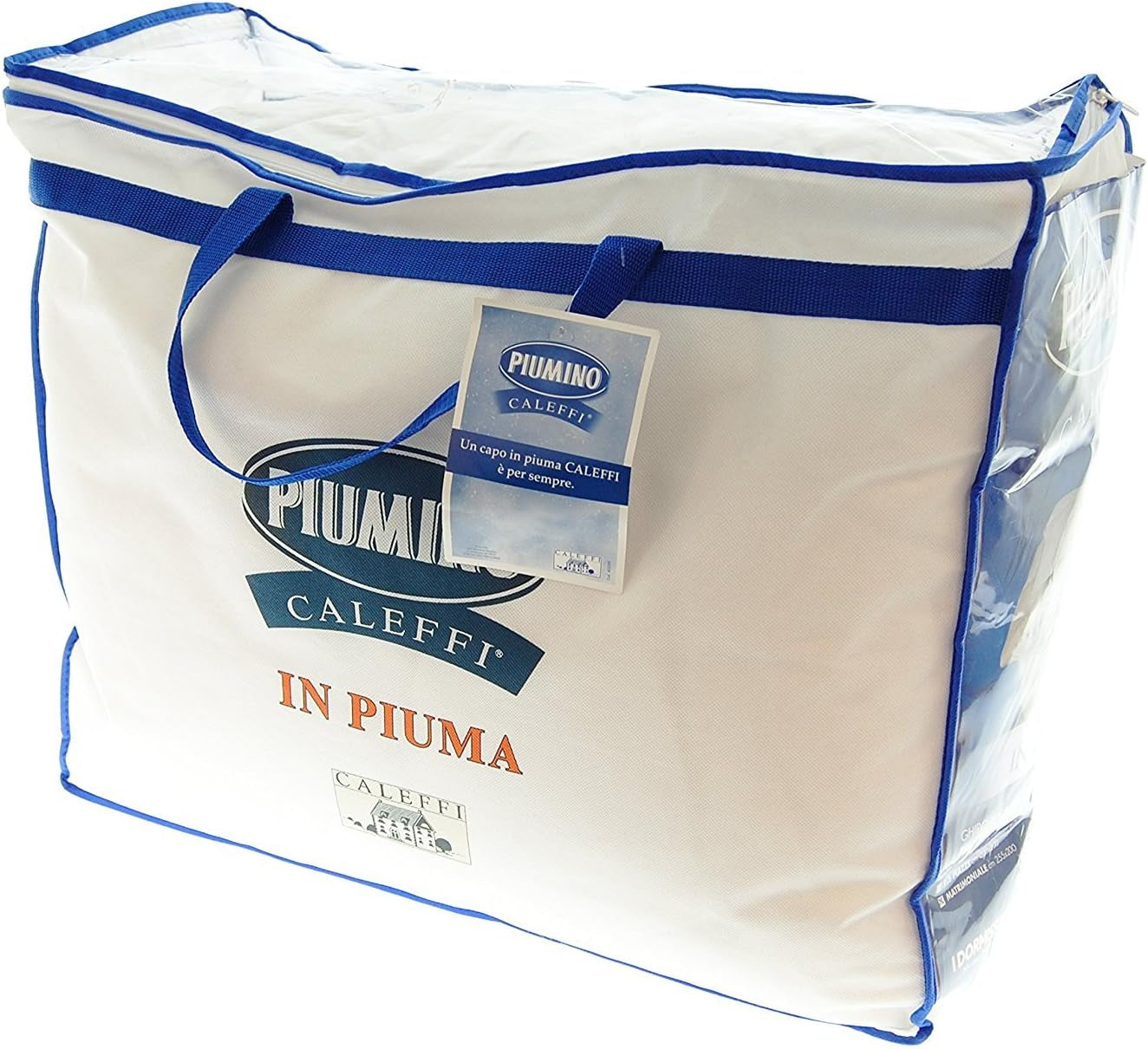 Caleffi Pium fjäderdunjacka, bomull, enkelsäng, fransk säng Täcken och täcken Naty Shop Unique Piața E Mezza