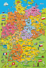Karta över Tyskland med bilder (pussel för barn) Puzzle Naty Shop