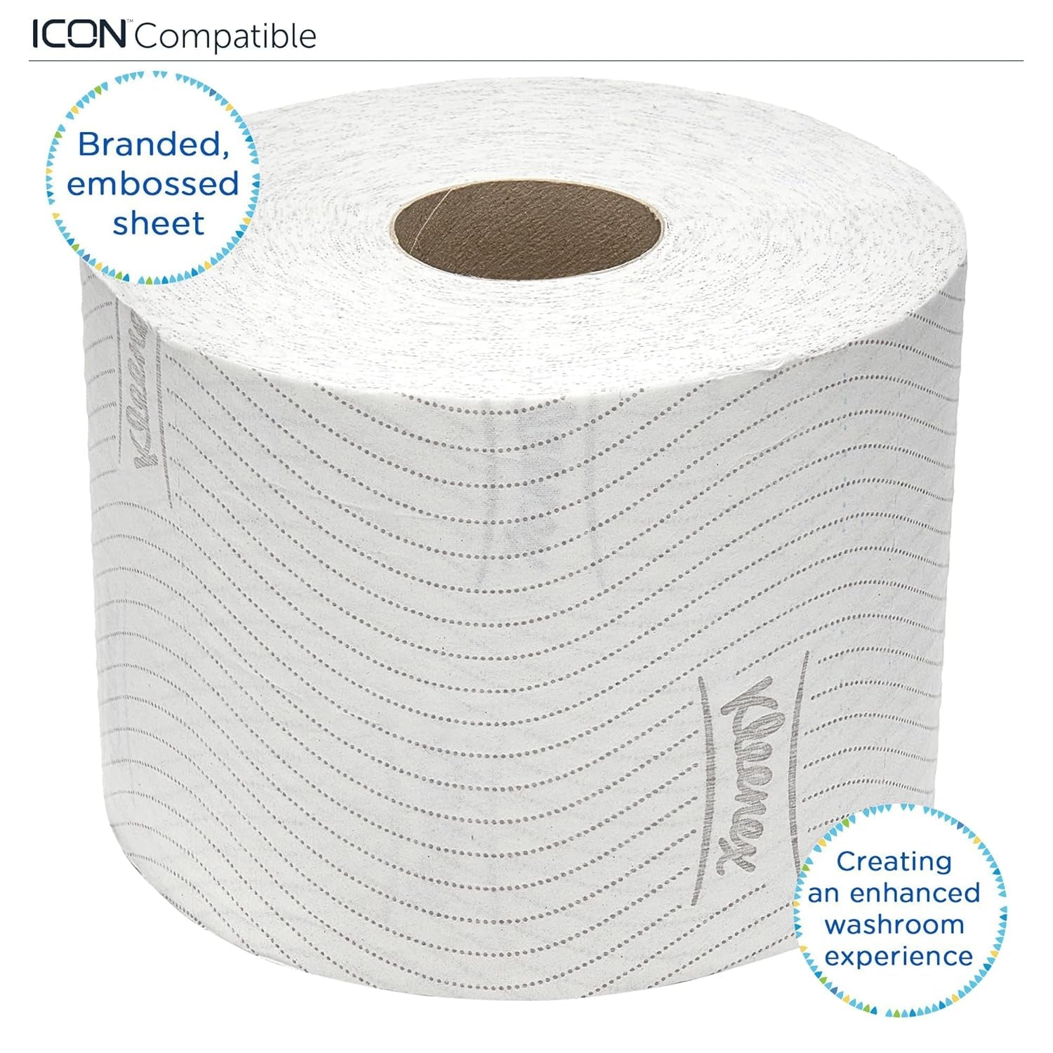 Kleenex standardrulle 8441 toalettpapper - 2-skikts toalettpapper - 6 paket med 6 rullar X 600 ark vardera, vit (36 rullar/21 600 ark totalt)