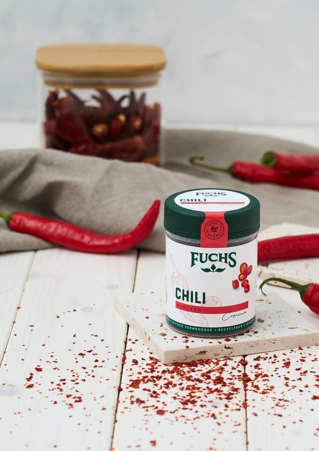 Fuchs Chili flakes, 50 gram Condiments Naty Shop