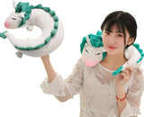 Söt liten vit drake Chihiro nackkudde Japansk animation cervikala ortopediska kuddar Naty Shop