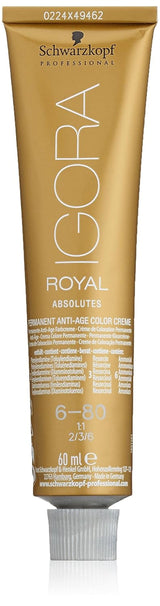 Igora Royal Absolute Age Blend Hårfärg, 7-560 Medium Golden Chocolate Blond, 60ml Naty Shop Hårfärg 6-80 Naturlig mörkrödblond 60Ml (1 förpackning)