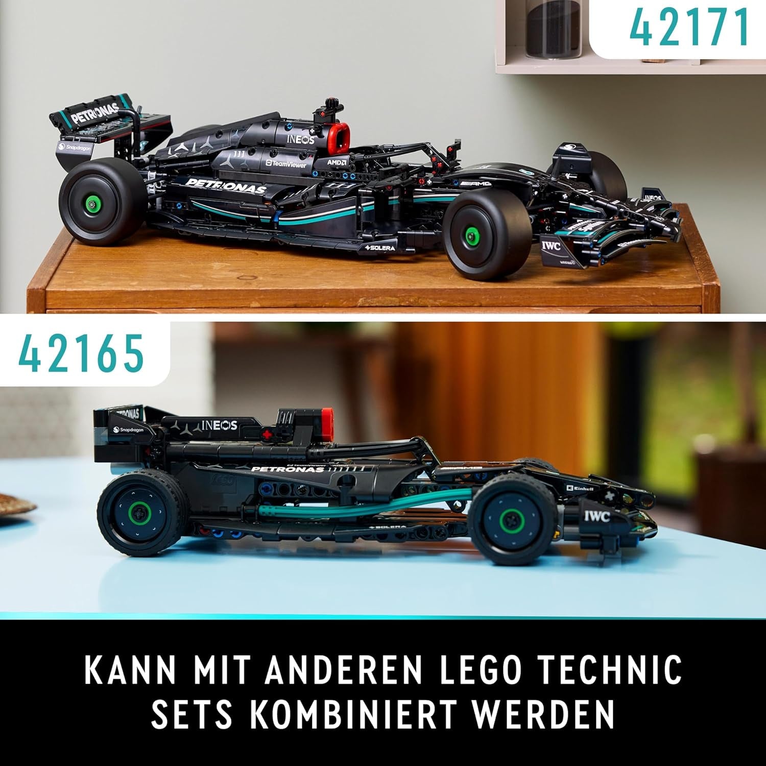 LEGO Technic Mercedes-Amg F1 W14 E Performance Set för vuxna, racerbilar, hem- eller kontorsföremål, Formel 1-presenter för män, kvinnor 42171 Byggset Besuche den LEGO-Store