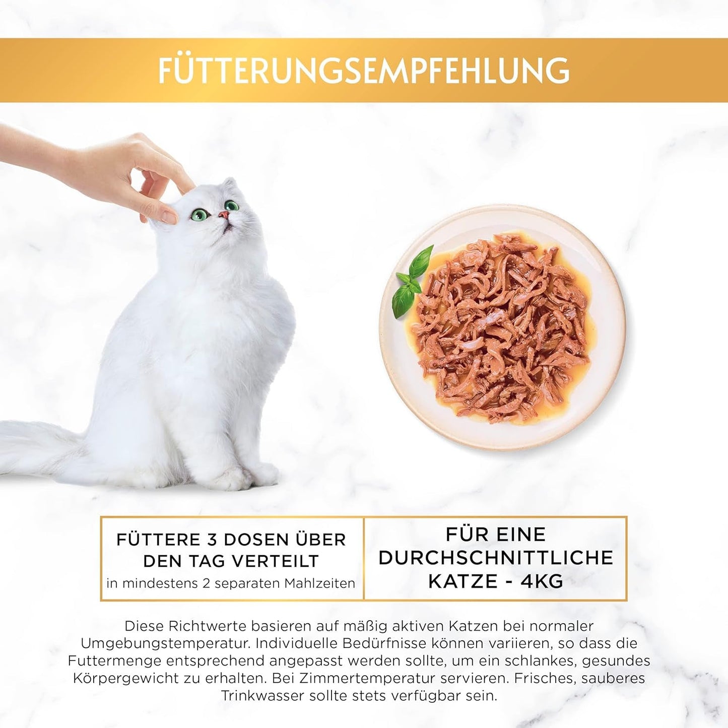 Gourmet suckulenta remsor i guld, våt kattmat med kyckling, förpackning om 12 (12 x 85 g)