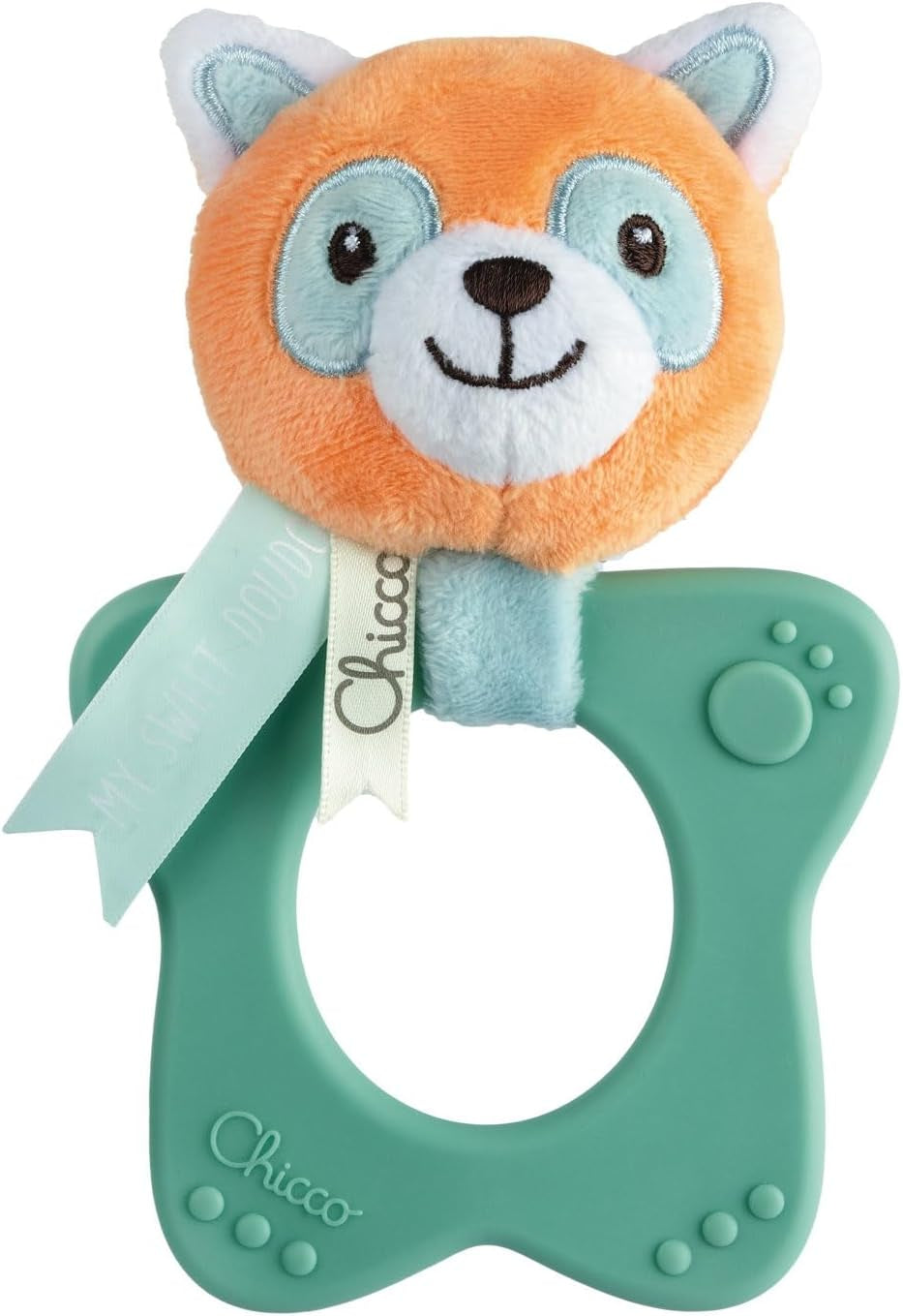 Chicco My Sweet Doudou Chameleon Toy Tillverkad av högkvalitativt tyg Mjuk Plast Ring Lugnande Binder Baby Toy 3-18 månader Baby Toys Naty Shop Panda