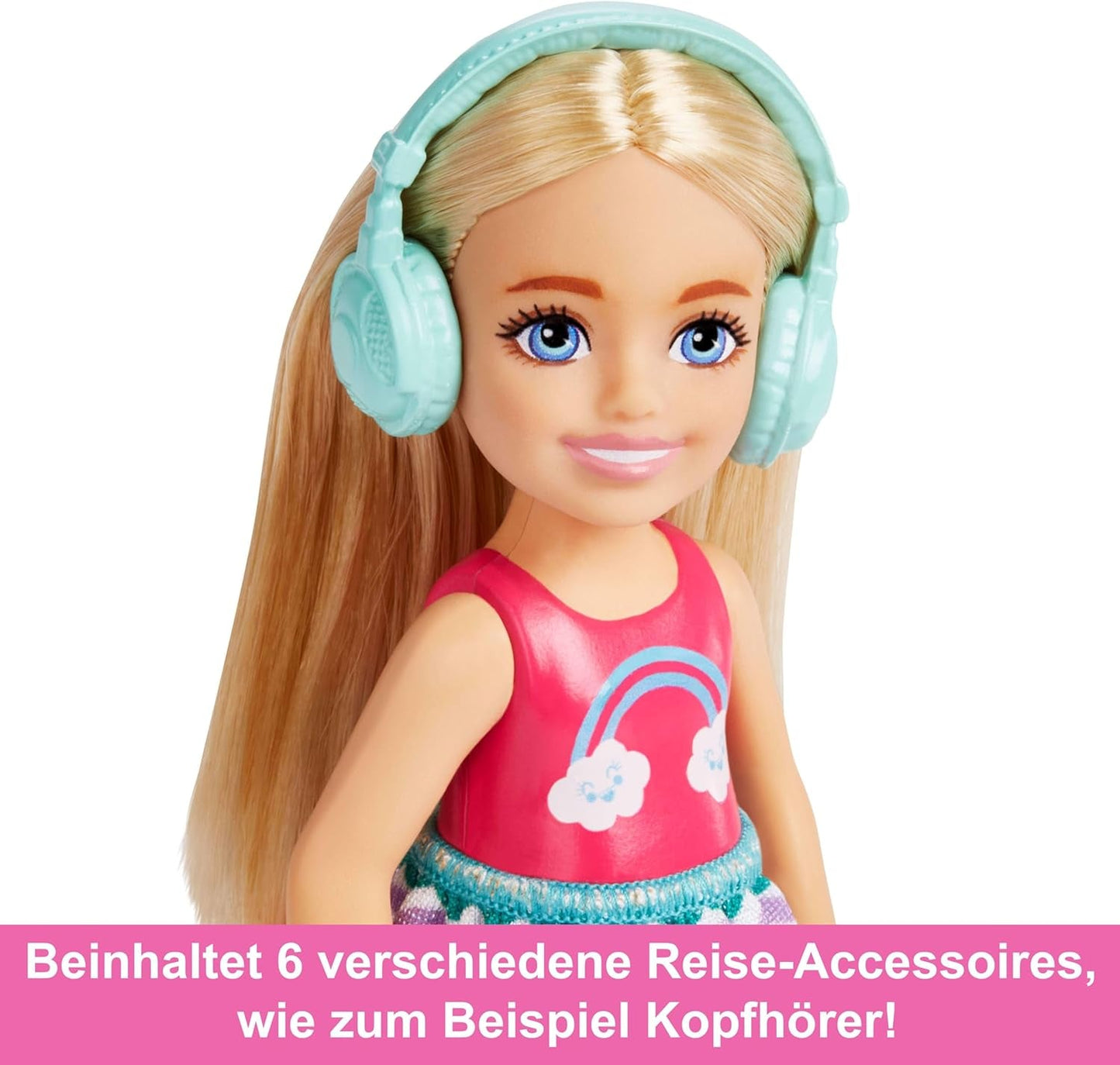 Barbie Chelsea docka och tillbehör 6-delad reseset för valp inklusive hundbur HJY17