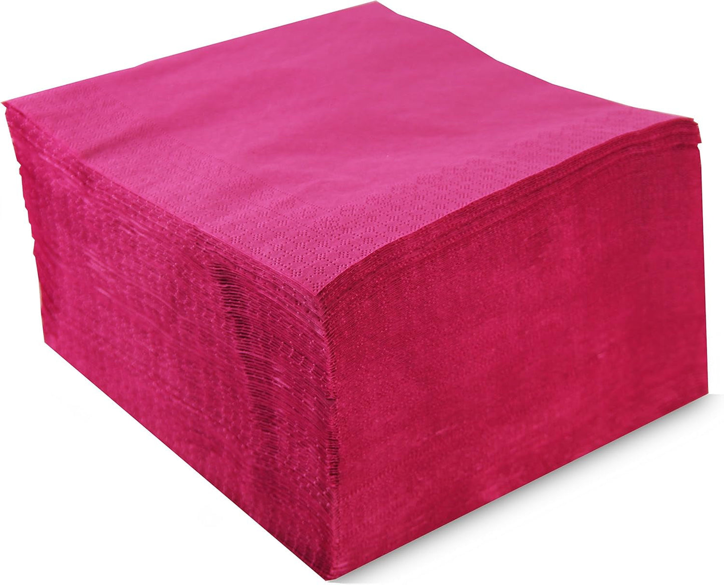 Ser42307107 Collection pendellampa, servett 40 X 40, 2-lagers, 1/4-faldig, 100 servetter, 2-lagers slät med bård, fuchsia