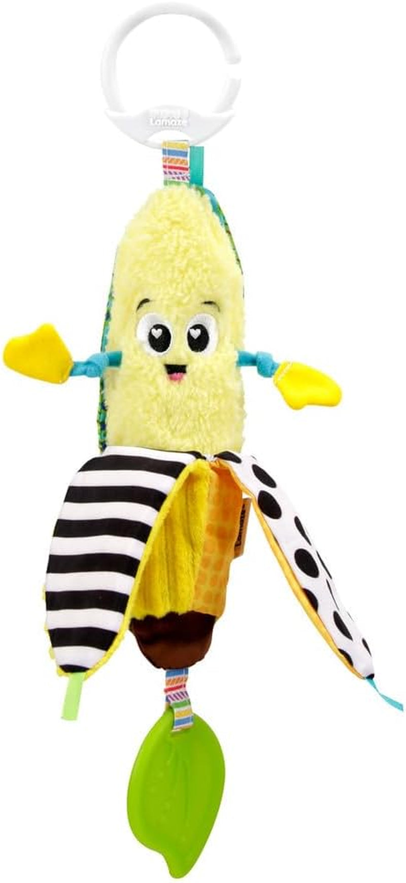 LAMAZE Bea the Banana, Clip on barnvagn och barnvagn Newborn Toy, Baby Sensory Toy med färger och ljud, utvecklingsleksak för pojkar och flickor 0-24 månader, Yellow Baby Toys Naty Shop