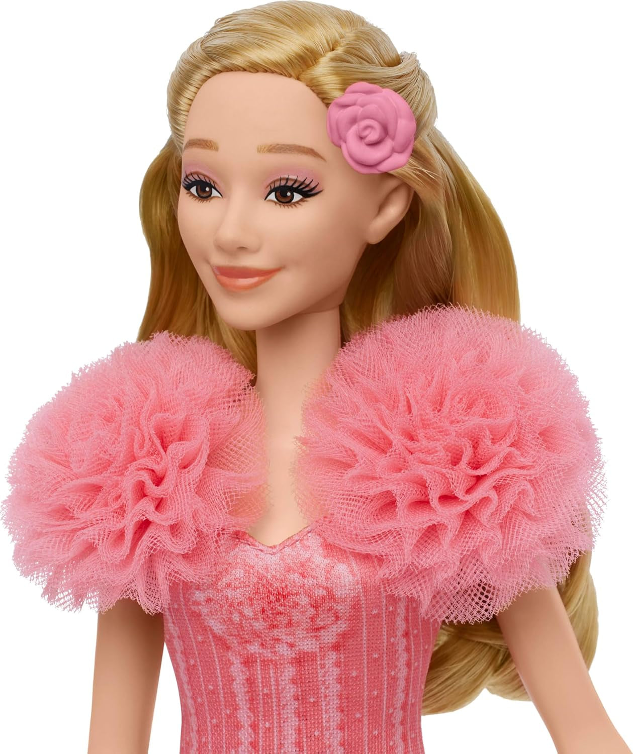 Mattel Singing Glinda Fashion Doll från Wicked och accessoarer, möbler och filminspirerad look och avtagbar outfit, sjunger "Hotly Loved", JLG49, Pink Naty Shop Dolls