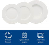 Villeroy & Boch Wonderful World 12-delat servisset, diskmaskin och mikrovågssäkert, vitt, tallrikar, serviser, porslin, mattallrikar, set, modernt servisset, premiumporslin