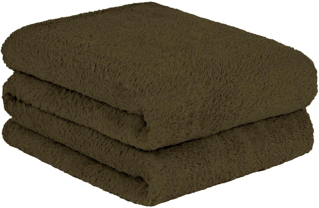 Brentfords Teddy Fleecefilt, Stor sängfilt, Plysch, Supermjuk, Varm, För soffa, Säng, Överkast, Svart - 150 X 200 Cm Sängar och filtar Besuche den Brentfords-Store Khakigrün 150 X 200 Cm