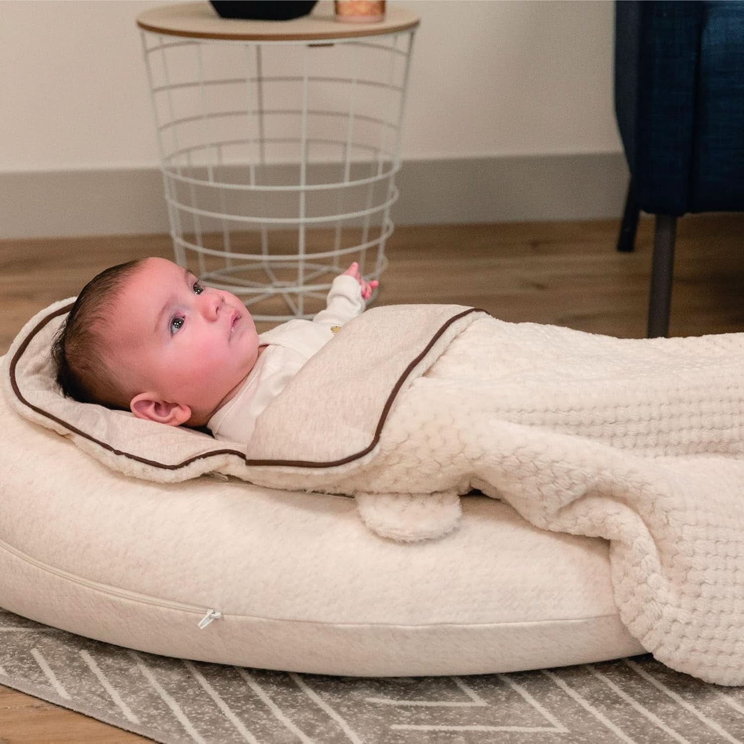 Multifunktionell amningskudde, 4 i 1, Soft Nova, beige, enkel kudde: 202 cm, fåtölj, 40 X 75 X 22 cm Tillbehör Mat och Amning Bebe Naty Shop