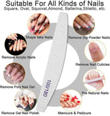 100/180 nagelfilsset, gelnagelfilar, nagelfilsset, nagelfil, gelnagelfil, för gelnaglar, manikyr pedikyr, husdjur (5 stycken, 5 stilar)