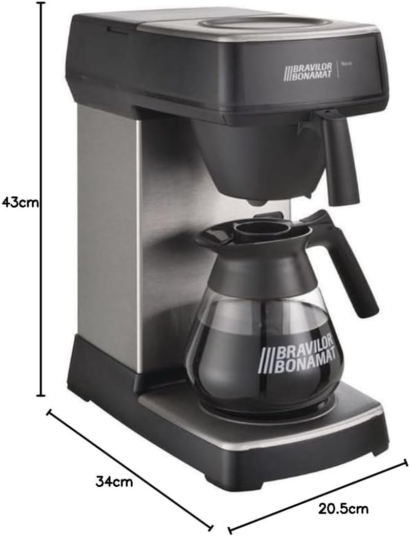 F454 Novo Espressomaskin, 1,5 L, Svart, 430 (H) x 205 (B) x 340 (D) mm