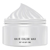 Naturlig vit hårfärg, vit hårvax, Unisex vit naturlig hårfärgning, vit hårfärg, Halloween Cosplay Party Hårvax, Hårfärgning Party Hårvax, 30ML Naty Shop Hair Dye Standardtitel