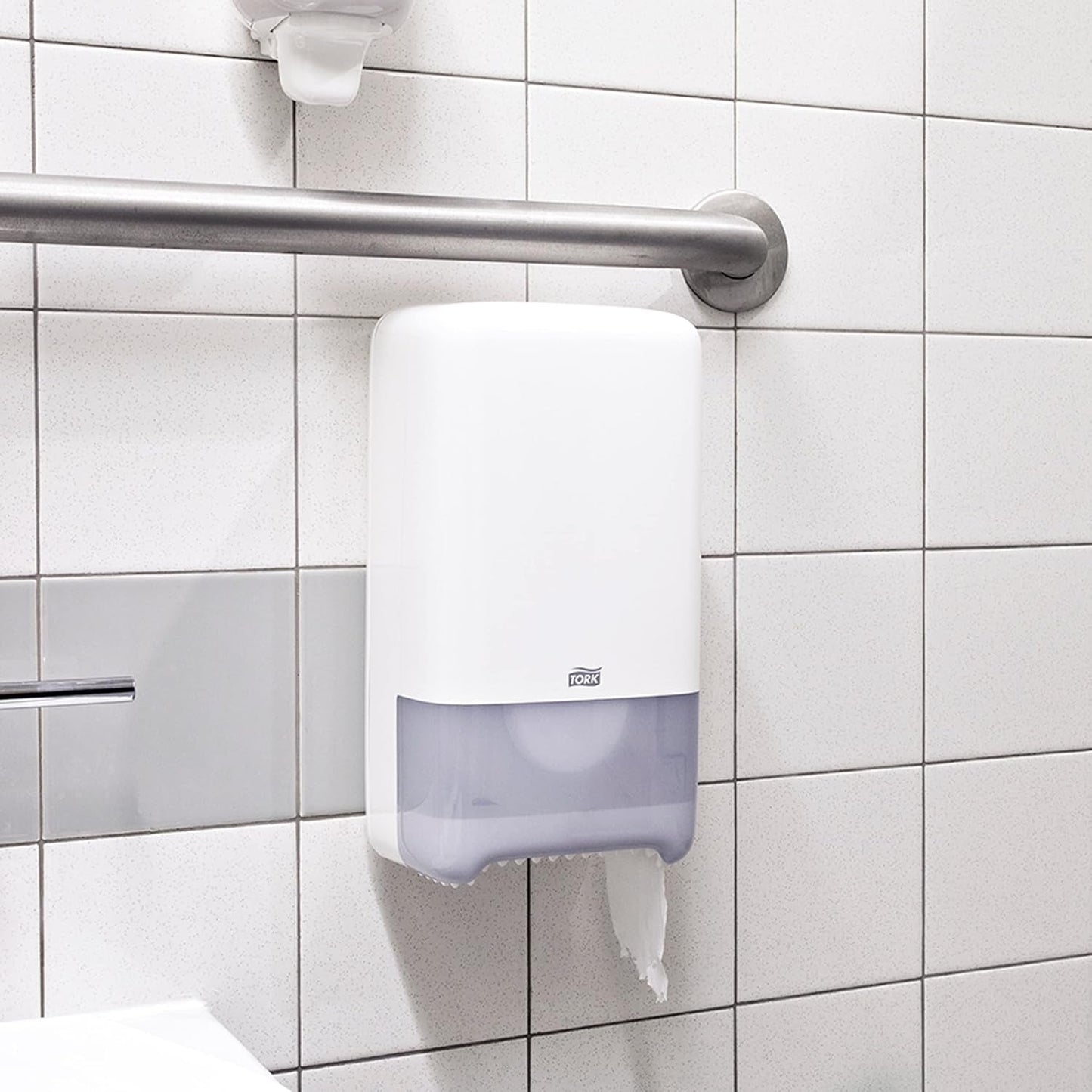 Tork 127530 Avancerad kvalitet Midi Mjukt Toalettpapper för Tork T6 Dual Roll Toalettpapper Dispenser / 2 Ply Rivfast Mjukt Toalettpapper 27 Pack (27 X 100 meter)