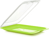 TATAY Fresh Slicer Box Set med 4, BPA-fri, återanvändbar, stapelbar, diskmaskin & MWO, slumpmässiga färger. Mått 17 cm x 3,2 cm x 25,2 cm Naty Shop Matförvaringslådor Korvbehållare - set med 3