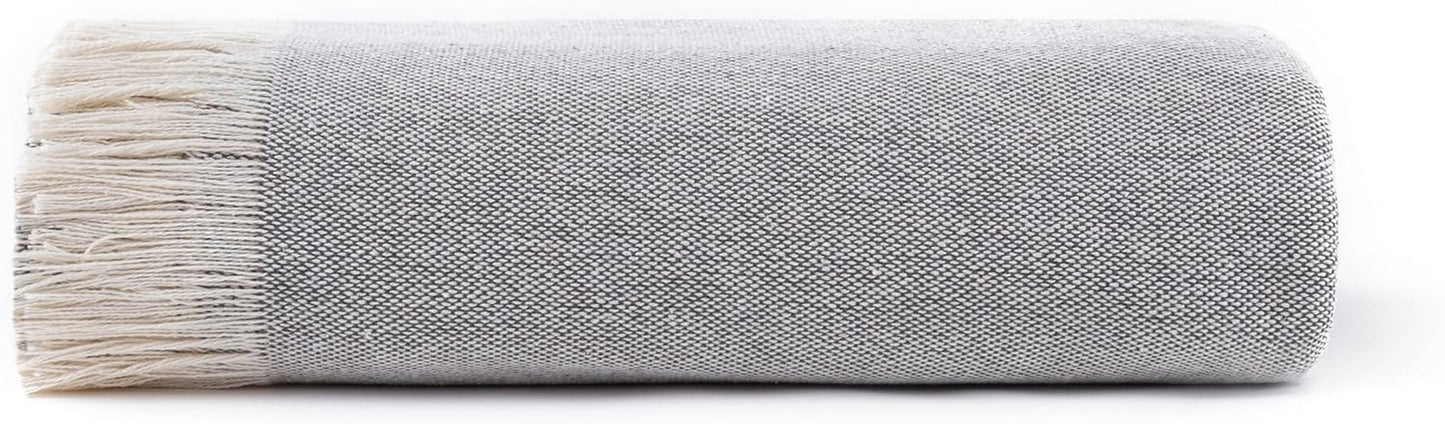 Multifunktionell sängöverdrag, sängöverdrag, sängöverdrag, sofföverdrag, Jarapas, enfärgad (180 X 260 cm, mörkgrå). Sängar och filtar Besuche den Todocama-Store