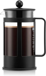 Bodum Kenya kaffebryggare - 350 ml / 3 koppar - Manuell fransk press Borosilikatglas och rostfritt stål - Tål diskmaskin - Tillverkad i Portugal
