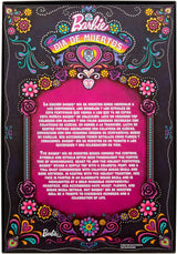Barbie signaturdocka, Día De Muertos 2024 samlarfigur i svart klänning och blå volang överdel, broderat tryck och färgglada tillbehör, HRM72