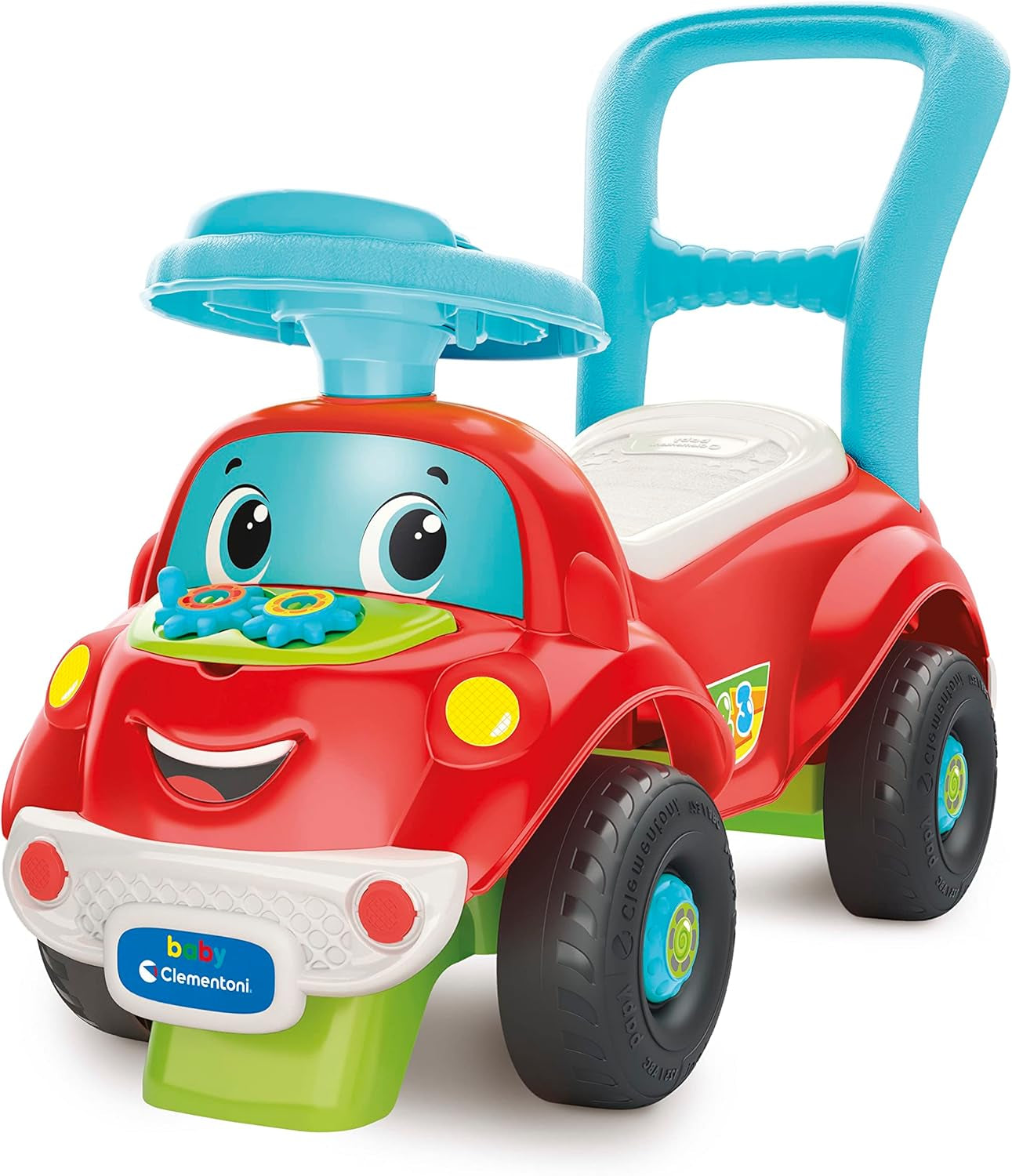 Clementoni - 17747 - Nicolò Go Go 3 i 1 - Åkbil, elektronisk inlärningshögtalare, första steg, ljus och ljud, spel för 1-åringar - Made in Italy Leksaker Bebe Naty Shop Standardtitel