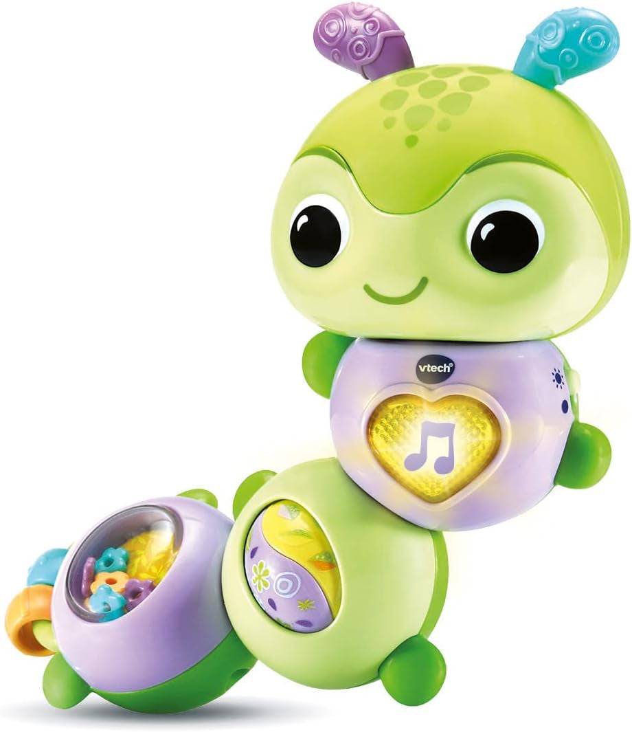 VTech Baby Spinning Fun Caterpillar - Prata och sjunga Interaktiv klocka och motorisk leksak - För 6-24 månader Babyleksaker Naty Shop