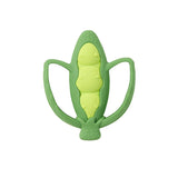 Infantino Lil' Nibbles, texturerad silikonbitring, BPA-fri babybitringleksak, mjuk, lätt att hålla, sensorisk stimulering för spädbarn, broccoli