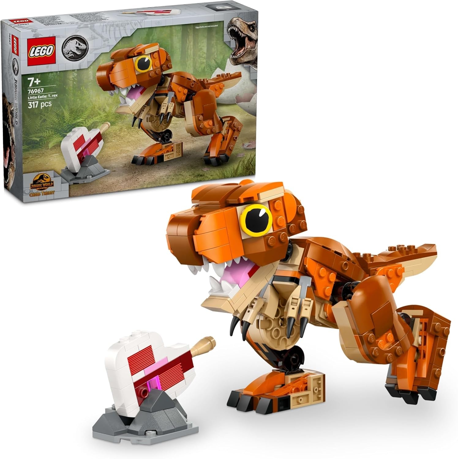 LEGO Jurassic World Little Eatie: T.Rex Byggleksak för pojkar och flickor 7 år gammal dinosauriebyggsats Presentmodell för barn med rörlig mun, huvud och svans 76967 Byggset Besuche den LEGO-Store Standardtitel