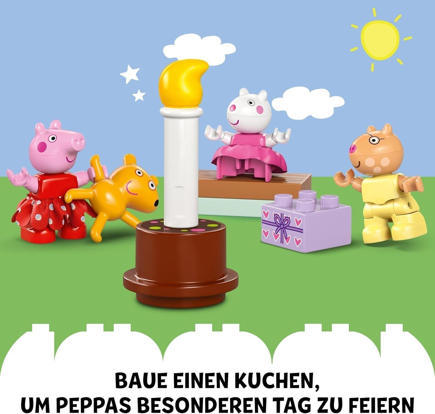 LEGO DUPLO Peppas födelsedagshus: Kreativ 3-siffrig leksak, bygg och bygg om leksakshus för 2-åringar, pojkar och flickor, främjar fingerfärdighet 10433 Byggset Besuche den LEGO-Store