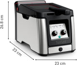 Tefal FR600D Clear Duo fritös, fritering med mindre rök och lukt, kapacitet 1,2 kg, termostat, timer, stort visningsfönster utan imma Hushållsapparater Naty Shop
