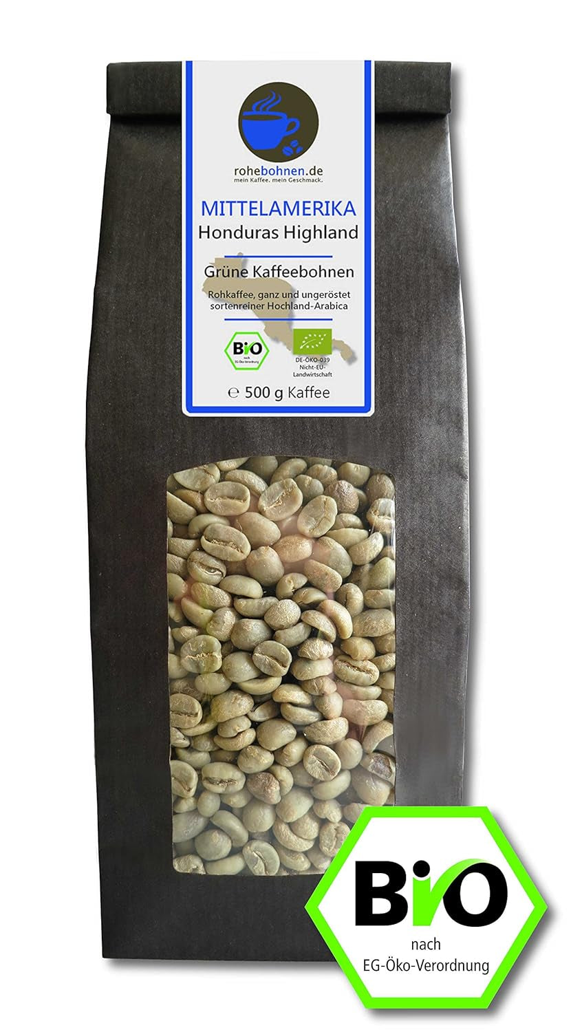Råkaffe - Ekologiskt Etiopien, Java, Honduras grönt kaffe (reducerat paket gröna kaffebönor 3x500g) - GMP-certifierad